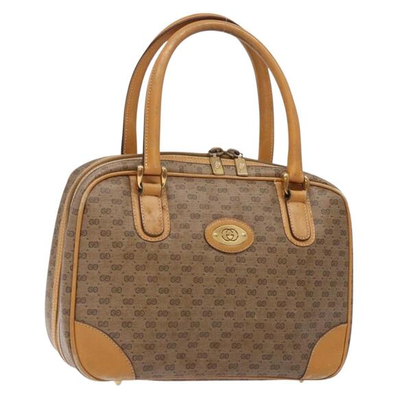 GUCCI Micro GG Supreme Hand Bag Pvc Beige Gold 000 104 000 104 - Picture 1 of 16